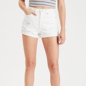American eagle ripped white jeans shorts